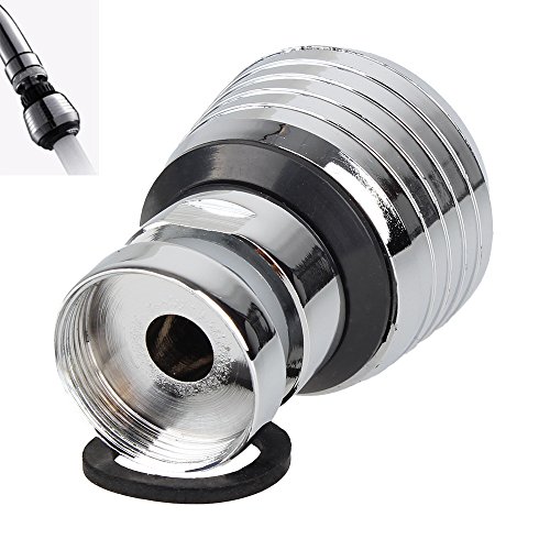 BQLZR Innengewinde Küche Wasserspar Düse für Wasserhahn Verstellbarer Brause Filter Adapter Faucet Aerator 360° Silber und Schwarz - 3