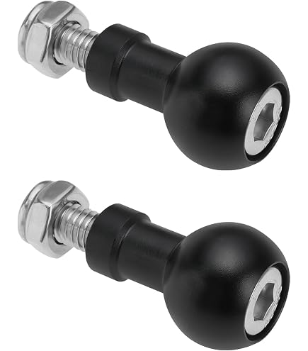 NovelGoal Testa A Sfera 17mm In Alluminio Con Vite M6 – Adattatore Per Treppiede, Selfie Stick, Maniglia, Supporto Moto