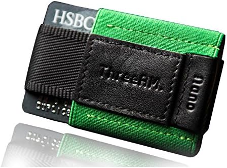 ThreeAM Small Minimalist Slim Wallet Front Pocket Card Holder For Men Women (green)
