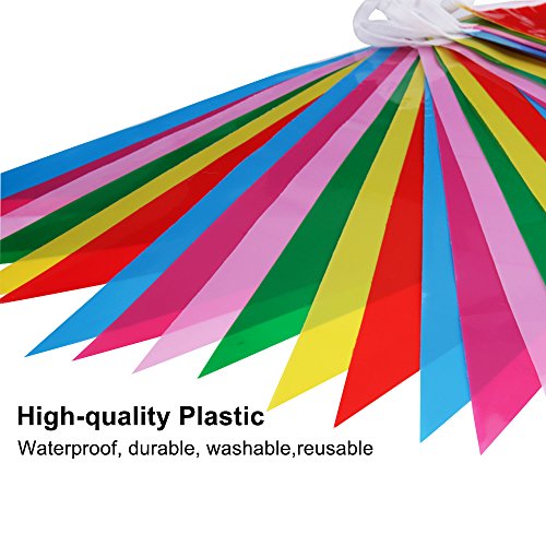 Multicolour PVC Bunting Banner(10m with 30 Flags), Opret Plastic Double Sided Bunting for Party Decoration reviews Multicolour PVC Bunting Banner(10m with 30 Flags), Opret Plastic Double Sided Bunting for Party Decoration