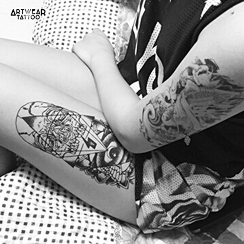 Temporäre Tätowierung / Temporary Tattoo „Skull Gun“ – ArtWear Tattoo – B0095 M - 4
