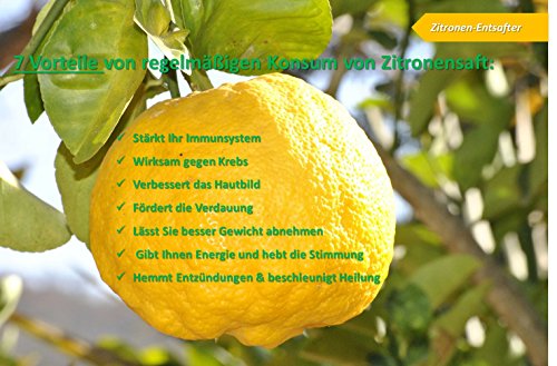 Zitronenpresse in gelb | Entsafter für Zitronen, Limetten | Saftpresse | Zitruspresse | Citruspresse mit premium Qualität & Marke eating habits - 3