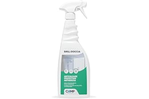 CAMP Brill Doccia- Anticalcare Protettivo Antigoccia, Detergente Vetri, Ceramiche e Box Doccia ad Azione Brillantante, Rimuove e Previene la Formazione di Calcare, Prodotti Pulizia Casa e Bagno, 750ml