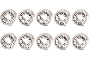 FUSHIBEARING Lot de 10 roulements à billes MR52 ZZ ABEC-5 2 x 5 x 2,5 mm miniatures MR52ZZ L-520ZZ W52 pour Fidget Spinners, Micro moteur, équipement de bureau