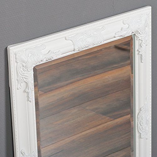 WANDSPIEGEL BAROCK SPIEGEL Bessa 70x50cm HOLZRAHMEN Pur Weiß MIT FACETTENSCHLIFF - 5