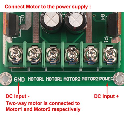 DROK® 3-36V Dual-Way Motor-Treiber-Modul 10A DC H-Brückenmotortreiber PWM-Modul Circuit Board-MOSFET-Treiber Motor Ansteuerboard mit Bremsfunktion - 5