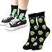 Produktbild AOKDOOR Unisexe Cartoon Cat Art Drôle Confortable Alien Planet Chaussettes Parti Chaussettes Casual Coton Cartoon Sock (Mehrfarbig 1)
