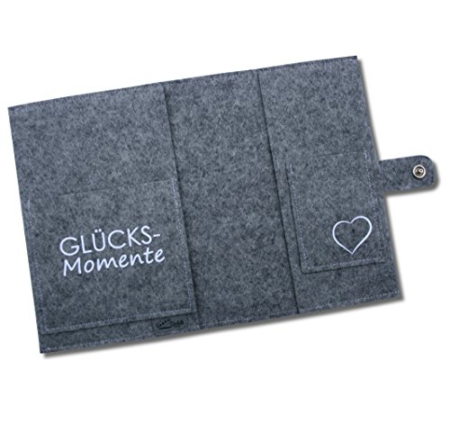 Mutterpasshülle „Unser kleiner Lieblingsmensch“ aus Wollfilz - 4