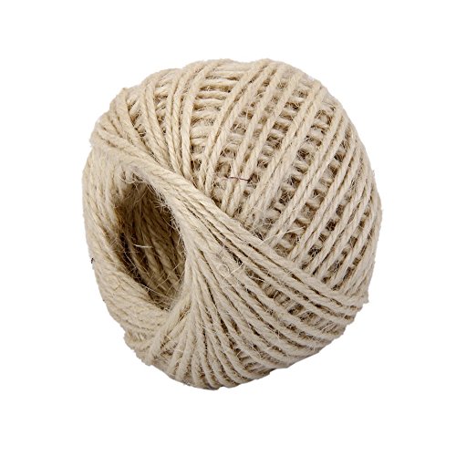 Jooks Juteschnur Jute Tau Seil Garten Kordel Bastelschnur Schnur für DIY Kunstgewerbe Gartenarbeit Hochzeitskarten Geschenkverpackung Deko Scrapbooking Basteln und Floristik (Beige) - 2