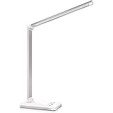 oxylops Lampada da Scrivania LED Protezione Degli Occhi, lampada Touch Control Pieghevole per cameretta,ufficio, con porta di