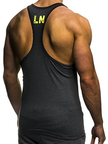 LEIF NELSON GYM Herren Fitness Stringer Trainingsshirt T-Shirt Training LN06286 - 3