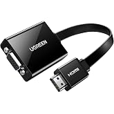 Ugreen HDMI VGA cable adapter HDTV Active audio transmission over 1080p Converter for Kabel PC Laptop, Chromebook, Raspberry Pi