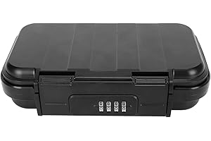 JIAWU Cassetta di Sicurezza per Pistola, Custodia di Sicurezza Portatile, Kit Mini Cassetta di Sicurezza da Viaggio di Impermeabile con Serratura a Combinazione con Password a 4 Cifre