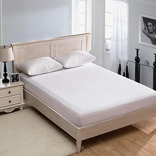 VERTAST Protège Matelas Alèse Coton 100% Imperméable Anti-acariens Antibactérien Respirant Drap Housse Lavable à la Machine, 80x200+35 cm