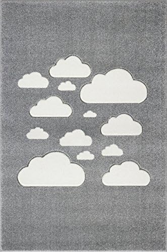Kids rug Kids Love Rugs CLOUDED SKY silver-gray/white 120x170cm
