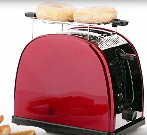 Russell Hobbs 21291-56 Legacy Red Toaster, Schnell-Toast-Technologie, 6 Bräunungsstufen, 1300 Watt, rot - 6