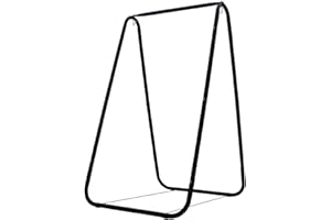 cukoekim Hammock Stands, A-shaped Swing Seat Hanging Chair Stand, Metal Support Hammock Chair Stand without Hammock Chair, Indoor Outdoor Adjustable Swing Stand Frame for Bedroom, Patio, Garden Black