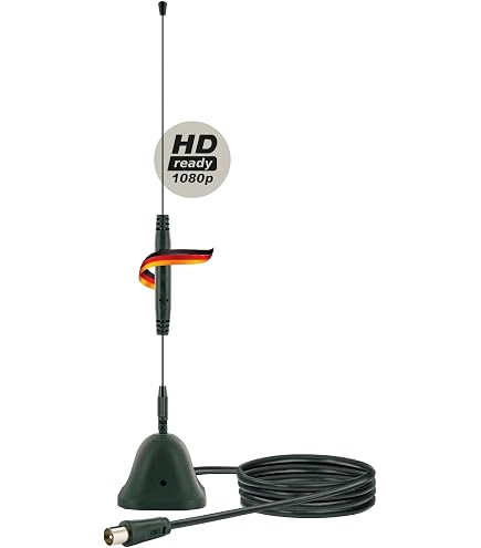 EMOS DVB-T2 J0685 Digitale TV-Antenne – Binnen & Buiten – Met 5G-filter & Versterker – Full HD – 0-80 Km Bereik – 8m Kabel – 180° Ontvangst