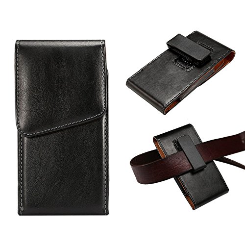 Nero Verticale 360 Degree Rotating in Pelle di QualitÃ  con Clip per Cintura, MisVoice Girevole Con Porta Carte di Credito, per Apple iPhone 7 Plus, Apple iPhone 6s/6 Plus ,Samsung Galaxy S6 EDGE Plus, Huawei Mate 8,Huawei Mate 7,Samsung S7 edge ,Galaxy S7 ,A8 A9 5.5 inch