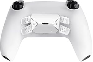 INROBERT TOMSIN Programmable Remap Back Paddles Kit for PS5 Controller BDM 010 & BDM 020, 4 White Upgrade Back Button Attachment for PS5 Controller