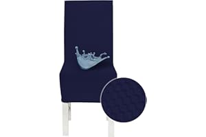 BANZAII TEXTILE INNOVATOR ONLINE Banzaii Coprisedia con Schienale 4 Pezzi Impermeabili, Antimacchia, Elasticizzati – Vestisedia Seduta e Schienale per Cucina, Sala da Pranzo, Ufficio, Ristorante – Blu, Made in Italy