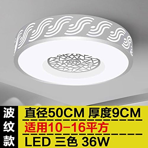 LED Modern light light chandeliers celling pendant ceiling light round room lamp lights living room lighting balcony bedroom transit corridor for kitchen lights, fluorescent green wavy 36W 3 Color 50cm