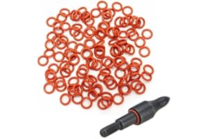 BremerLuft Lot de 130 joints toriques pour pointe de flèche de tir à l'arc, anneaux en caoutchouc de rechange, joint pour tenir la pointe de flèche (rouge)