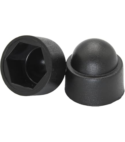 Coprivite Esagonali Neri - 100 Pezzi, Nylon, Per Chiave 10mm, Per Interni Ed Esterni