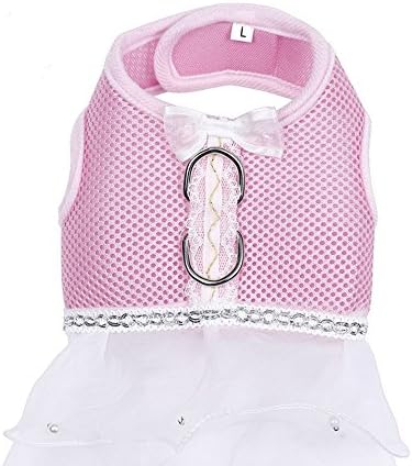 Dress for Dog, CLKJ Comfortable Pet Dog Clothes Princess Vest Dress Female Coat at Christmas Day, Festive (L, Pink)