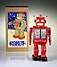 Produktbild Herr D-Cell Red Zinn Sammler Retro-Zinn-Roboter. "Robot Electron" mit Kopflicht . ME100 (RED)