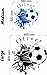 Football bursting though a wall - Personalised with your name choice - Children's Wall Decal (Medium)