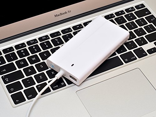 one38 UltraSlim Netzteil 60W für MacBook Air, MacBook und MacBook Pro mit MagSafe L Stecker (groß) | USB-Anschluss zum Laden von Smartphones, Tablets, etc. z.B. iPhone 6 | 60W Leistung | Ladegerät Ladekabel Reisenetzteil mit Eingangsspannungsbereich 110~240V | Für MacBook Air (2008-2011), MacBook und MacBook Pro (2006-2012) | Ersetzt unter anderem A1184, A1330, A1334 und A1344 - 5