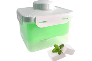 OURSOUION Tofu Press, Adjustable Tofu Press with Drip Tray, Dishwasher Safe Large Vegan Tofu Presser Drainer, Quickly Removes Water from Firm/Extra Firm Tofu Without Cracking for Improved Taste