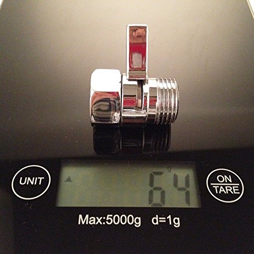 KES k1140b2 Dusch-Absperrventil, massives Messing, langer Schalter, Chrom - 6