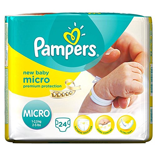 PAMPERS New Baby size 0 (1-2,5 kg) - Pack of 24 nappies