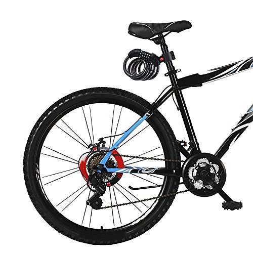 Siensync Fahrradschloss Kettenschloss, 5- stelliges Zahlenschloss, Stahlkettengliedern Kettenschloss mit Halterung für Fahrrad, Motorrad, Rollstuhl, Länge 1,2 m - 7