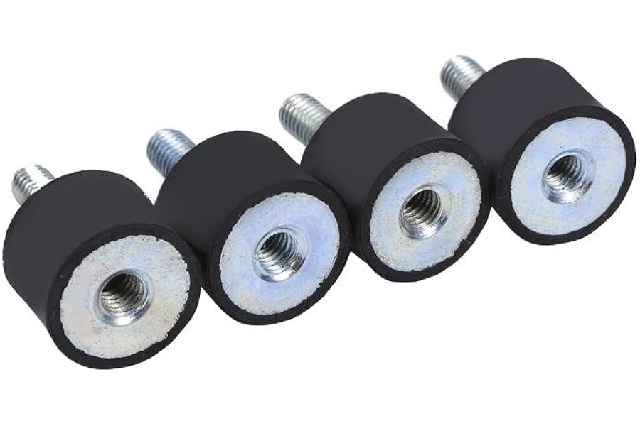 4 Pcs M8 M6 Anti-Vibration Isolator, Rubber Vibration Isolation Mounts Shock Absorber Silentblock Car Boat Bobbins(VD20*15 M6*18)