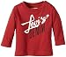 Levi's Baby Boys' Logo Script Long Sleeve T-Shirt, Red, 3 years