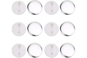 HZTYYIER 100 Stücke 37mm Abzeichen Button Pin, Rundes Abzeichen Großes Abzeichen Set aus durchsichtigem Kunststoff zum DIY Bastelbedarf
