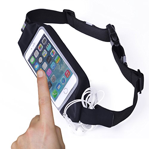 Avantree Cintura Running, Marsupio Sportivo Sportivi Super Leggera e Impermeabile per il Sport di con Finestra Trasparente in PVC per iPhone 7, 6S 6 5 5s, Samsung Galaxy S5 S4 S3 - Wallaby