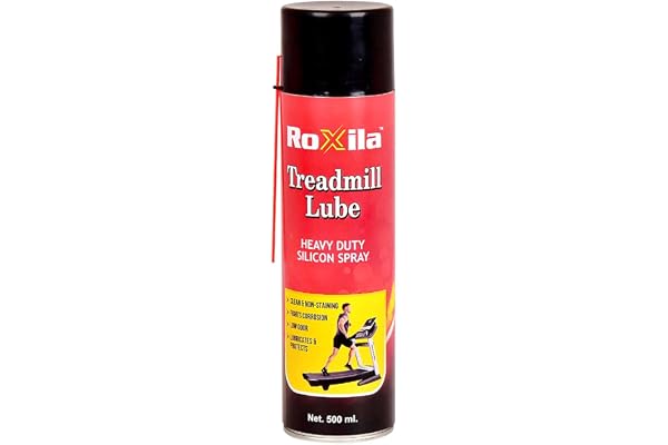 Roxila Pure Silicone Treadmill Lubricant Spray 500ml Heavy Duty Belt Lubricant High Viscosity Silicone Oil Reduces Noise & Friction Extends Motor & Belt Life Easy Dispenser, All Treadmills