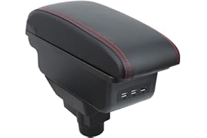 OYHCM For Opel Corsa D 2006-2014 Armrest Auto Centre Console Interior Storage Box Arm Rest Dual Compartments Leather