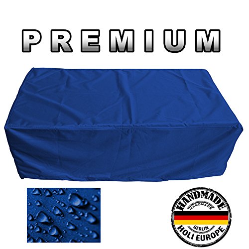Holi Europe PREMIUM Gartentisch Gartenmöbel Hülle Abdeckung Schutzhülle Haube Abdeckplane Garnitur 480g /lfm (Dunkelblau, Breite 200cm x Tiefe 160cm x Höhe 70cm)