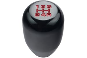 DEWHEL 5 Speed Manual Gearbox Shift Knob M12x1.25 Screw On Aluminum Black