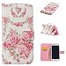 Produktbild Nancen Samsung Galaxy S7 / SM-G9300 (5,1 Zoll) Handyhülle, Bunt Nette Romantische Muster Flip Etui Case Cover Lederhülle PU leder Folio Bookstyle Schutzhülle mit Standfunktion, Brieftasche und Karte Tasche [Rose]