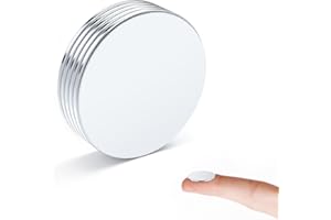 KOBOKO 5 sztuk magnesów neodymowych, 20 x 1 mm, samoprzylepne, mocne, magnesy neodymowe, bardzo mocne, samoprzylepne magnesy neodymowe, do tablicy magnetycznej, lodówki