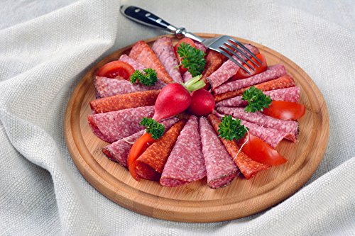 GRÄWE Steak- Pizzabesteck, Messer und Gabel + Schneidbrett aus Bambus - 5