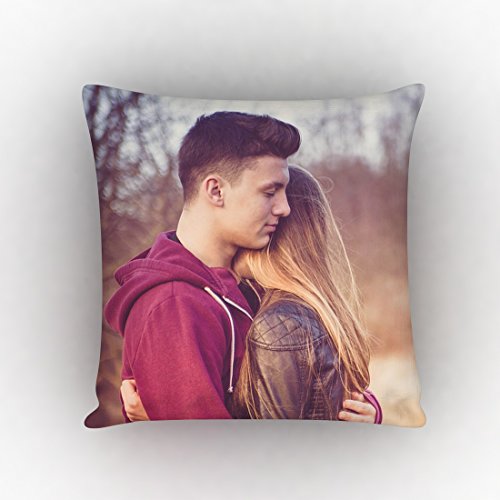 GiftsOnn Personalized Photo Satin 100 Tc Pillow/Cushion- White, 12*12