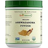 Best Naturals Certified Organic Ashwagandha Powder 8 OZ (240 Gram), Non-GMO Project Verified &amp; USDA Certified Organic