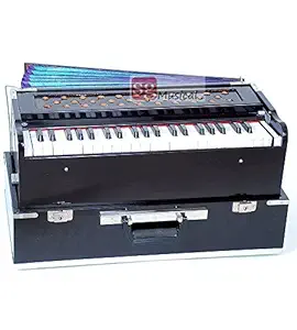 Laying Style Best Harmonium 7 Stopper, Double Bellow, 39 Key, Two Reed(Bass-Male),3 1/4 Octave,Kapler, Harmonium With Cover By Bajaj Collection (9 FOLDING)